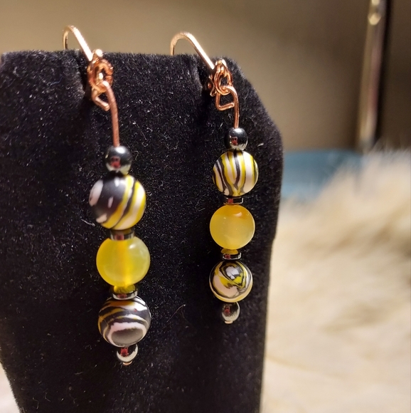 Handmade crystal earrings - Picture 2 of 4